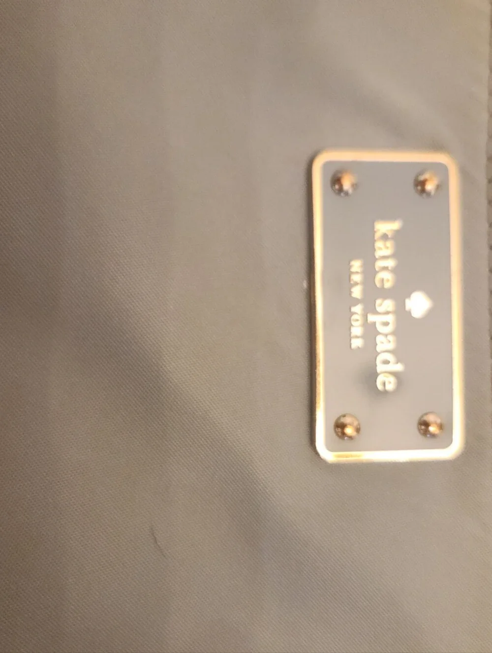 kate spade Light Blue Double Zip Wristlet Clutch with Gold Plaque